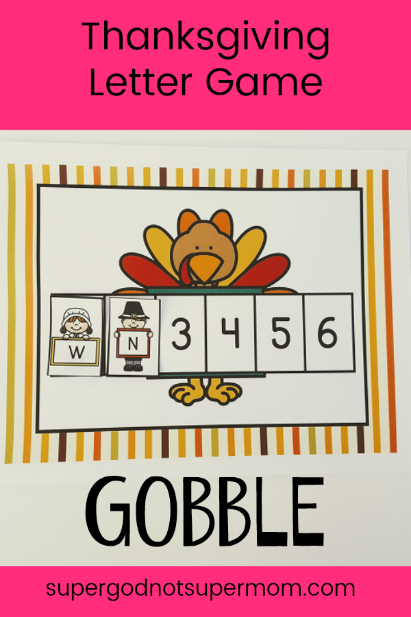 Thanksgiving Letter Recognition Games – Super God, Not Super Mom