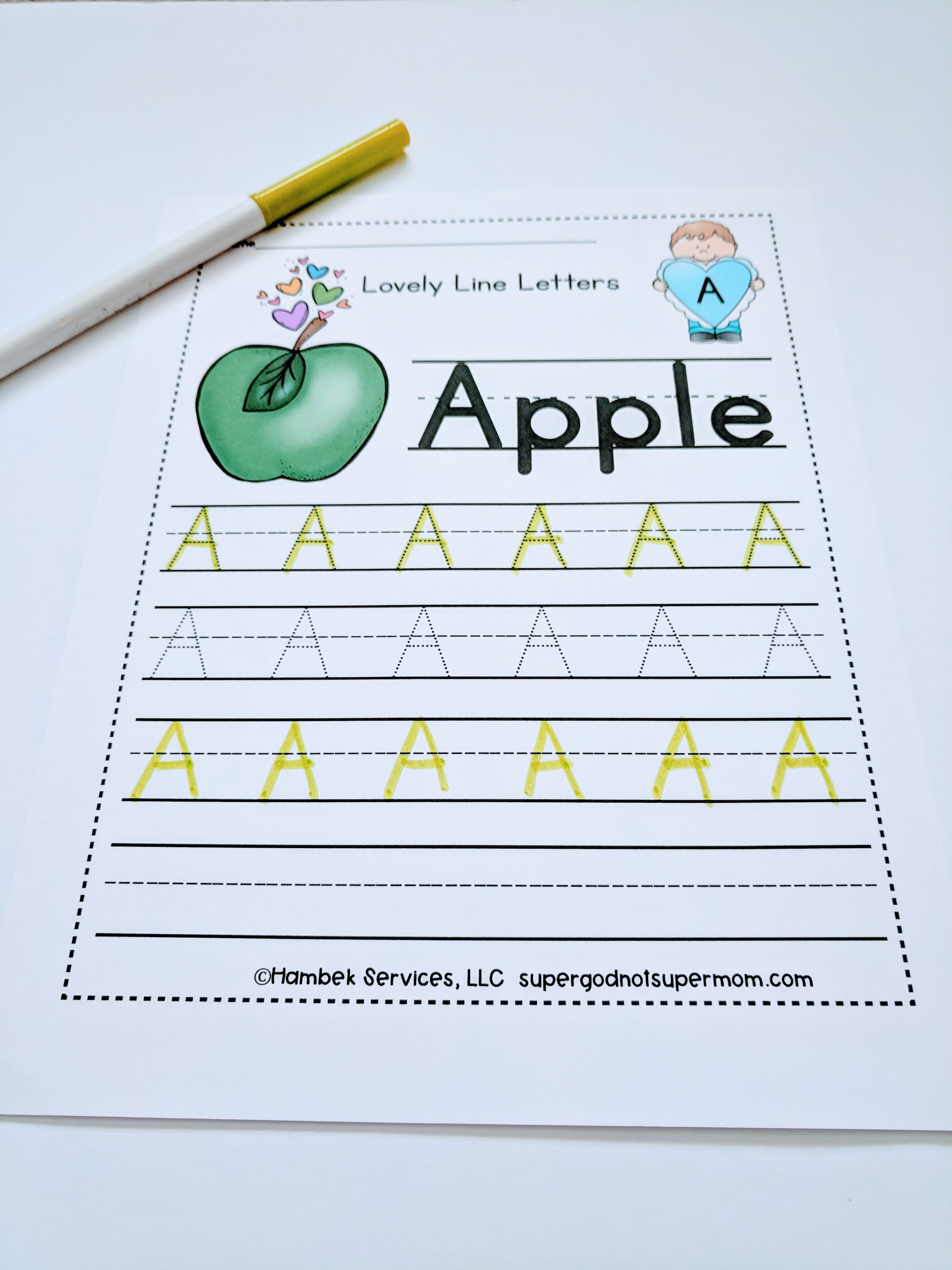 Alphabet Handwriting Worksheets - Super God, Not Super Mom