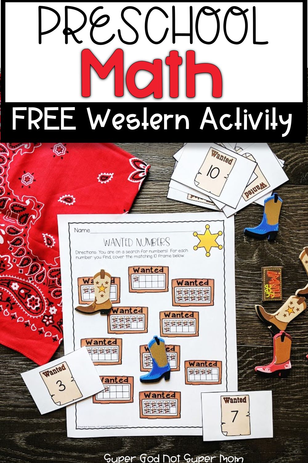 Wild West Preschool Number Activity Super God Not Super Mom